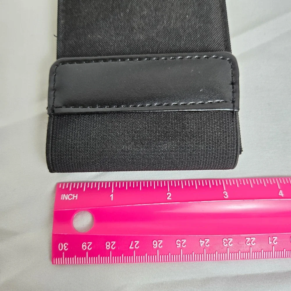Design by Buxton Black‎ Wallet ID Window Card Slots Hook & Loop Closure
